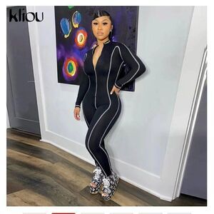 Sexy Zip-Front Fitness Tracksuit Jumpsuit | NWT | S